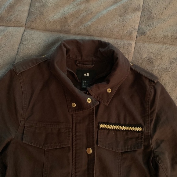 H&M Military green jacket size: 6 - Picture 4 of 7